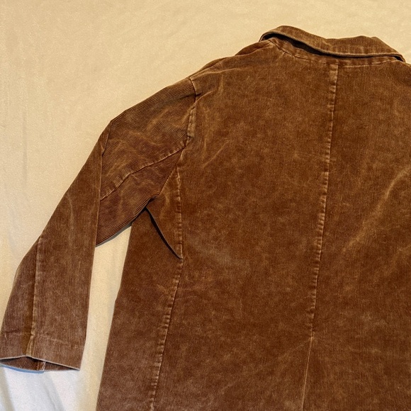POL Women’s Corduroy Caramel Oversized Blazer Double-Breasted Boho Jacket size L - Picture 8 of 10